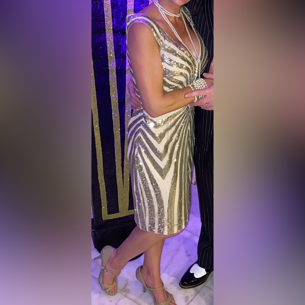 Vince Camuto art deco sequin sheath dress - excellent condition. - Picture 2 of 7